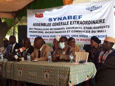 Le syndicat national des banques, assurances et établissements financiers du Mali lève son mot d’ordre de grève