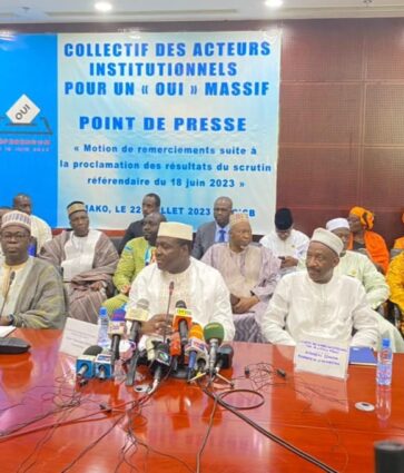 Mali: le collectif des acteurs institutionnels pour un « oui » massif remercie l’ensemble de ses soutiens pour le succès